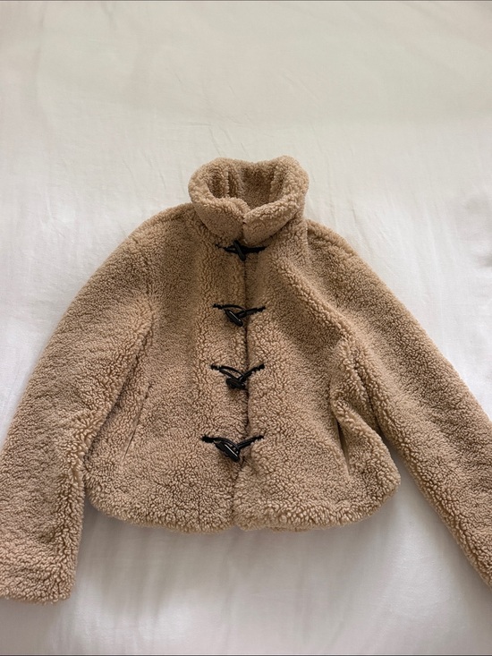 Zara Jackets & Blazers - Zara Tan Teddy Toggle Jacket